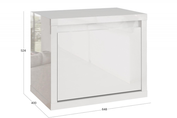 Тумба для обуви Норден Белый глянец Тумба для обуви Норден Белый глянец