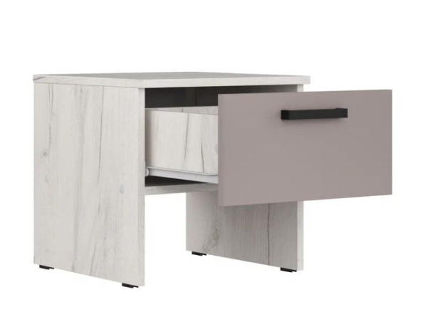 Ультра Тумба прикроватная ТП-38 крафт белый/глиняный серый