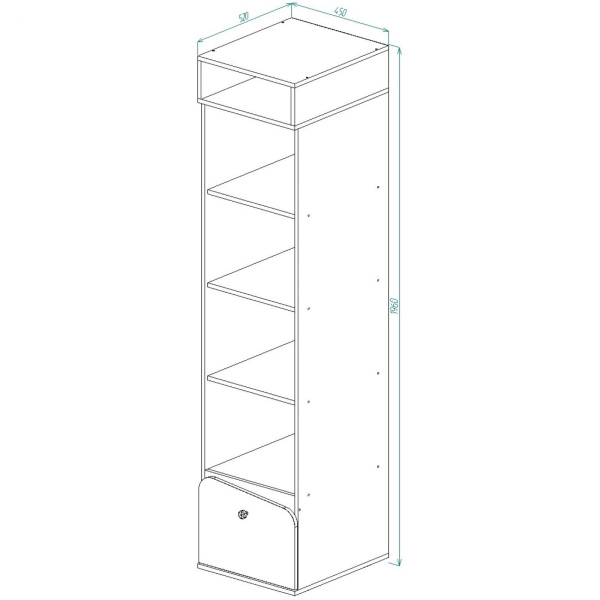Алиса Стеллаж для детской (белый/ясень анкор белый/розовый) Алиса Стеллаж для детской (белый/ясень анкор белый/розовый)