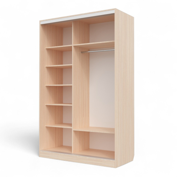 Шкаф-купе БН-61 2дв 1400х600х2200 Дуб мол/хром Шкаф-купе БН-61 2дв 1400х600х2200 Дуб мол/хром