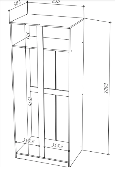 Шкаф двухдверный STERN Шкаф двухдверный STERN