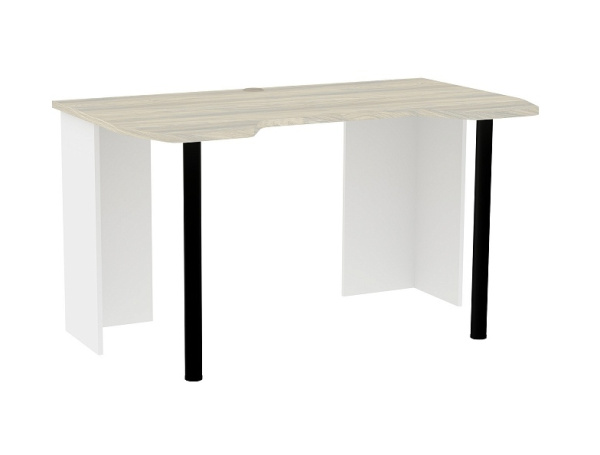 Aurelio 84 Стол компьтерный Белый-Блеквуд Сатиновый Aurelio 84 Стол компьтерный Белый-Блеквуд Сатиновый