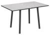 Стол  Дакар-1L New 80*65(+65) царга Чёрный/ЛДСП светлый цемент+нога №15 черный Стол  Дакар-1L New 80*65(+65) царга Чёрный/ЛДСП светлый цемент+нога №15 черный