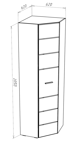 GLOSS Прихожая шкаф угловой Белый/Белый глянец GLOSS Прихожая шкаф угловой Белый/Белый глянец