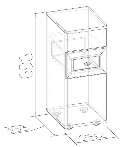 Тумба прикроватная 51 "Sherlok" Тумба прикроватная 51 "Sherlok"