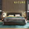 Nature 307 Кровать Люкс (без основания)  1600*2000 Дуб табачный Craft-Черный Nature 307 Кровать Люкс (без основания)  1600*2000 Дуб табачный Craft-Черный