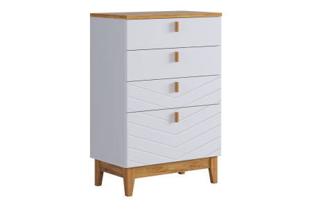 Комод Хюгге белое дерево/дуб крафт золотой/белый матовый Комод Хюгге белое дерево/дуб крафт золотой/белый матовый