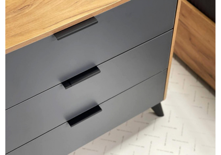 Адам Комод дуб крафт золотой/графит Адам Комод дуб крафт золотой/графит