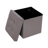 Пуф Leset Плуто складной с крышкой, велюр серый  VELUTTO 08 Пуф Leset Плуто складной с крышкой, велюр серый  VELUTTO 08