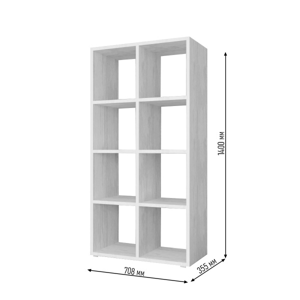 КОРИНН  Стеллаж 2 х 4 ячейки / Сосна лофт КОРИНН  Стеллаж 2 х 4 ячейки / Сосна лофт