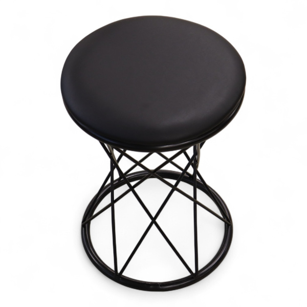 Табурет АГОН СТ 04 Черный, в/кожа №12 /Черный Табурет АГОН СТ 04 Черный, в/кожа №12 /Черный