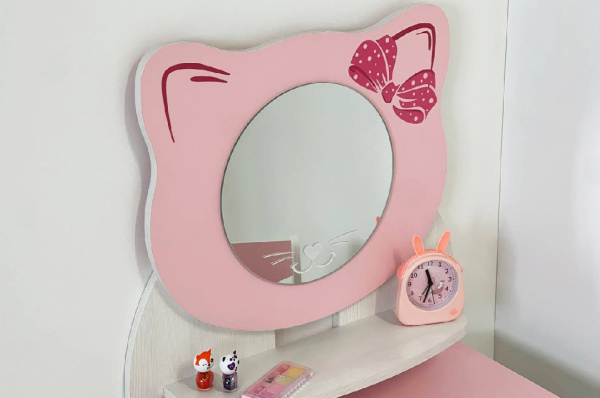 Набор детский Котенок Белый рамух/Розовый Набор детский Котенок Белый рамух/Розовый