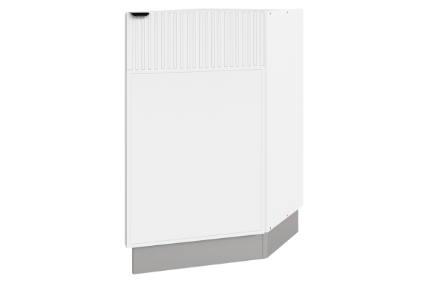 БАРИСТА Шкаф рабочий концевой 45 гр.L300 (1 дв.гл ) ПРАВЫЙ (белый/милк матовый)  БАРИСТА Шкаф рабочий концевой 45 гр.L300 (1 дв.гл ) ПРАВЫЙ (белый/милк матовый)