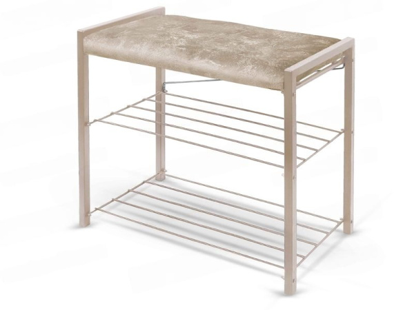 Этажерка с мягким сиденьем(ЭКТ3-60В/Л бежевый металлик/латте) Этажерка с мягким сиденьем(ЭКТ3-60В/Л бежевый металлик/латте)