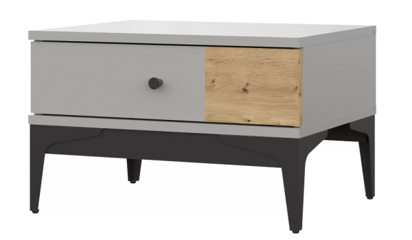 НОРДИК тумба прикроватная Холодный серый/Дуб Артизан НОРДИК тумба прикроватная Холодный серый/Дуб Артизан