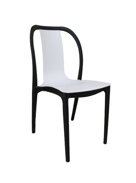 Стул пластик Bistro Sandalye, black-white Стул пластик Bistro Sandalye, black-white