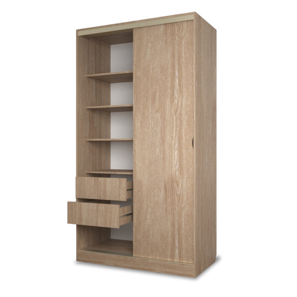 Шкаф-купе Клэр 1200х597х2200 с ящ/дуб сонома-золото Шкаф-купе Клэр 1200х597х2200 с ящ/дуб сонома-золото