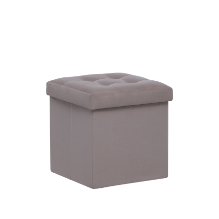 Пуф Leset Плуто складной с крышкой, велюр серый  VELUTTO 08 Пуф Leset Плуто складной с крышкой, велюр серый  VELUTTO 08