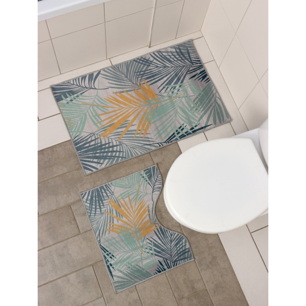 Набор ковриков для ванны и туалета 2 шт 50х80, 40х50 см