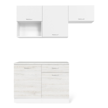 Кухня ТЕМПО №3 Белый/Сосна Лофт/Белый жемчуг/Олива (без мойки) 1,2 м Кухня ТЕМПО №3 Белый/Сосна Лофт/Белый жемчуг/Олива (без мойки) 1,2 м