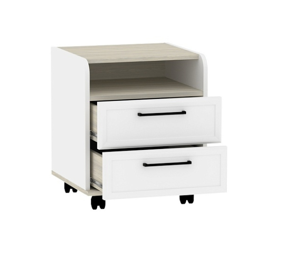 Aurelio 94 Тумба прикроватная Белый-Блеквуд Сатиновый Aurelio 94 Тумба прикроватная Белый-Блеквуд Сатиновый