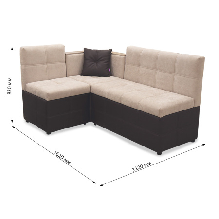 Кухонный уголок "Капучино 2-1" (правый) (GETS 5/Santorini-Chestnut) мдф Ирга Кухонный уголок "Капучино 2-1" (правый) (GETS 5/Santorini-Chestnut) мдф Ирга