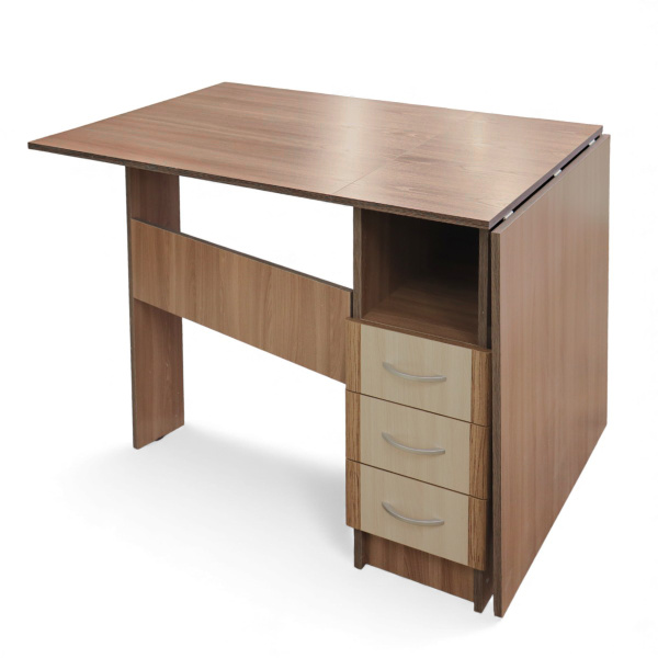 Стол-книжка с ящиками на 300 Ясень шимо темный/ ясень шимо светлый 
