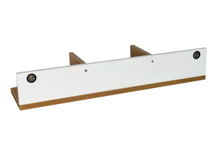 Полка навесная 2 Хюгге белое дерево/дуб крафт золотой Полка навесная 2 Хюгге белое дерево/дуб крафт золотой