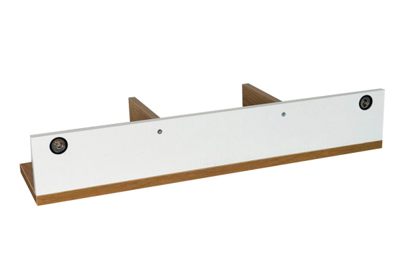 Полка навесная 2 Хюгге белое дерево/дуб крафт золотой Полка навесная 2 Хюгге белое дерево/дуб крафт золотой