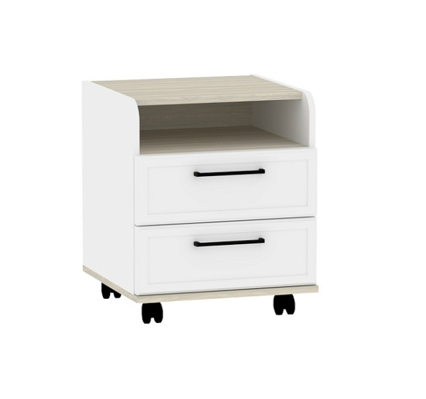 Aurelio 94 Тумба прикроватная Белый-Блеквуд Сатиновый Aurelio 94 Тумба прикроватная Белый-Блеквуд Сатиновый