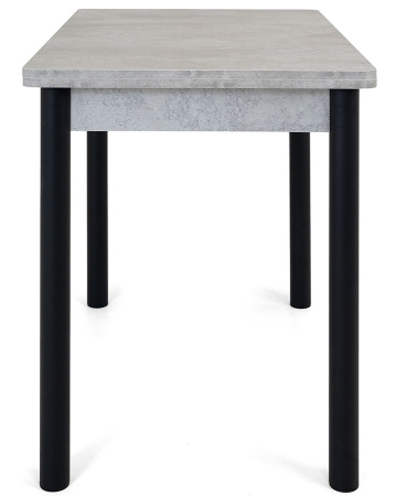 Стол Милан-2 EVO 120х80 (+30+30) Светлый цемент+нога №4 Черный Стол Милан-2 EVO 120х80 (+30+30) Светлый цемент+нога №4 Черный
