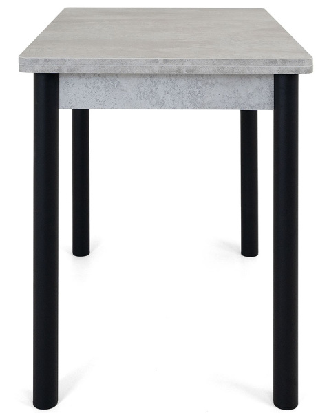 Стол Милан-2 EVO 120х80 (+30+30) Светлый цемент+нога №4 Черный Стол Милан-2 EVO 120х80 (+30+30) Светлый цемент+нога №4 Черный