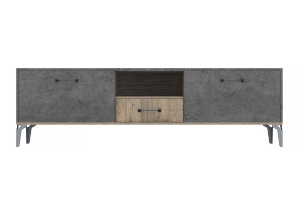 Тумба под ТВ Статус дуб самдал/цемент темный Тумба под ТВ Статус дуб самдал/цемент темный