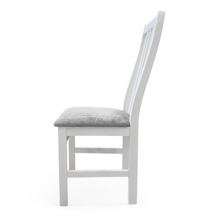 Стул Соло белая эмаль, сиденье Kатания 18 (Светло-грифельный) Стул Соло белая эмаль, сиденье Kатания 18 (Светло-грифельный)