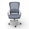 Кресло офисное OM658G поролон+ сетка, серый 56x50x103-113 см