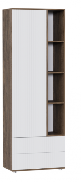 Пенал Вертикаль МДФ 1 кат. Дуб самдал, МДФ Белоснежный, Правый Пенал Вертикаль МДФ 1 кат. Дуб самдал, МДФ Белоснежный, Правый