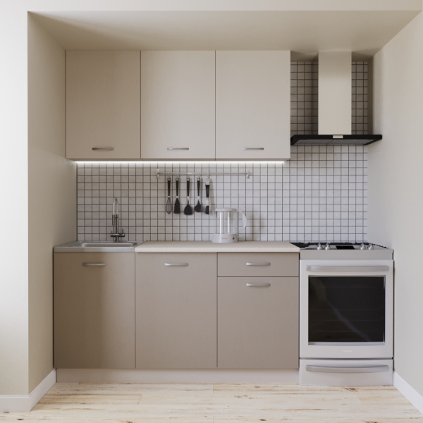 Кухня Комплект №2/1 Кашемир/Дуб Латте/Дуб Мокко(столеш Берилл беж, без мойки)1,5 м Кухня Комплект №2/1 Кашемир/Дуб Латте/Дуб Мокко(столеш Берилл беж, без мойки)1,5 м