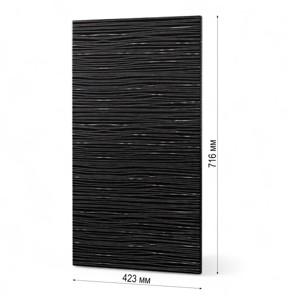 Фасад  ЧЕРНЫЙ СТРАЙП 423 для верхнего углового 