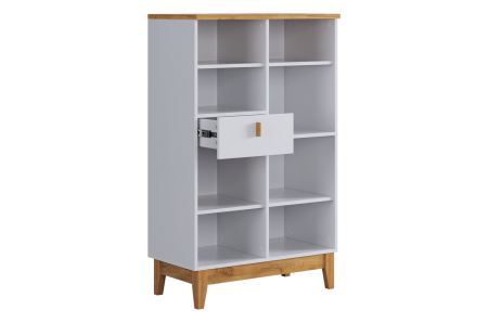 Комод 2 Хюгге белое дерево/дуб крафт золотой/белый матовый Комод 2 Хюгге белое дерево/дуб крафт золотой/белый матовый