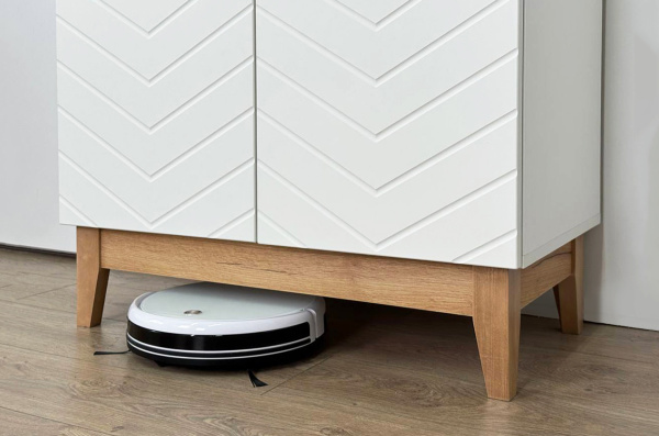 Шкаф двухдверный Хюгге белое дерево/дуб крафт золотой/белый матовый Шкаф двухдверный Хюгге белое дерево/дуб крафт золотой/белый матовый