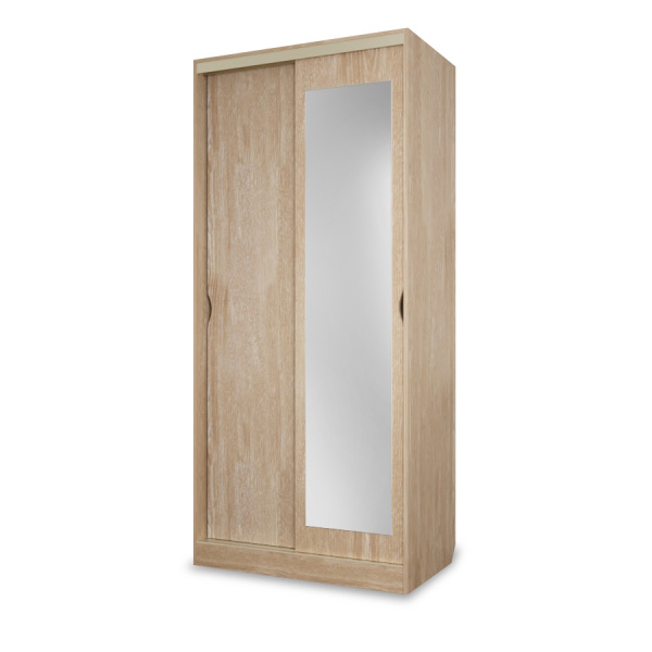 Шкаф-купе Клэр с зеркалом 1000х600х2200 Дуб Сонома Шкаф-купе Клэр с зеркалом 1000х600х2200 Дуб Сонома
