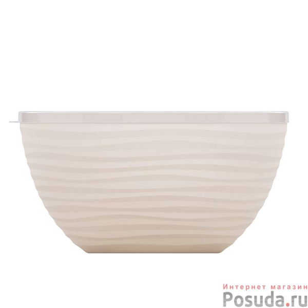 Чаша "Оазис" 2,5л (с крышкой) (бежевый) М8403 Чаша "Оазис" 2,5л (с крышкой) (бежевый) М8403