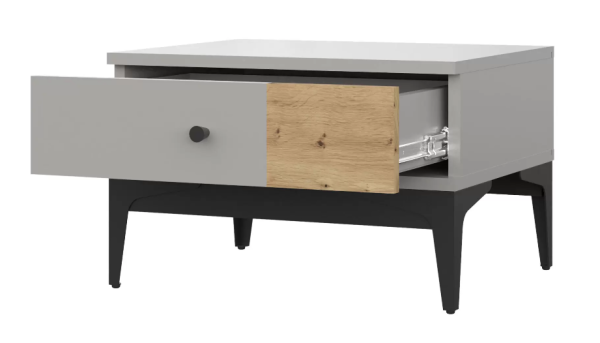 НОРДИК тумба прикроватная Холодный серый/Дуб Артизан НОРДИК тумба прикроватная Холодный серый/Дуб Артизан