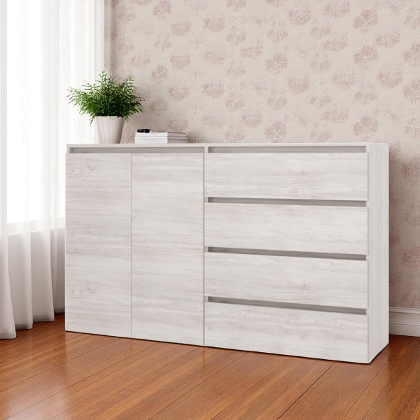 ВЕНСЕН Комод 4 ящика 2двери /Сосна Лофт/ ВЕНСЕН Комод 4 ящика 2двери /Сосна Лофт/