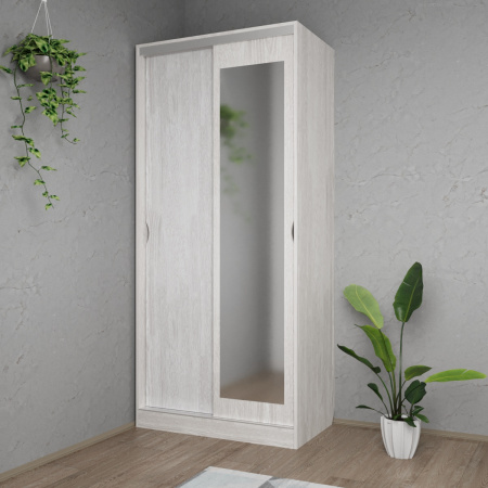 Шкаф-купе Клэр с зеркалом 1000х600х2200 сосна лофт-хром Шкаф-купе Клэр с зеркалом 1000х600х2200 сосна лофт-хром