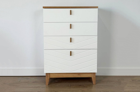 Комод Хюгге белое дерево/дуб крафт золотой/белый матовый Комод Хюгге белое дерево/дуб крафт золотой/белый матовый