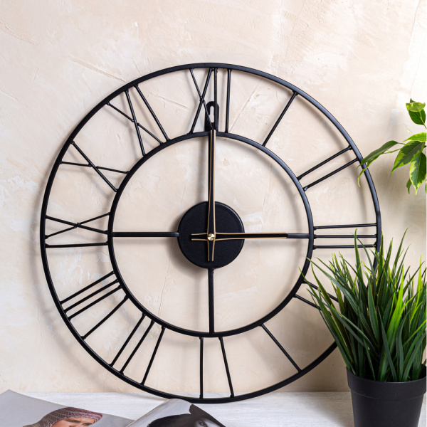 Часы настенные из металла,d=40 см, черн"Лофт" 4022-001 Часы настенные из металла,d=40 см, черн"Лофт" 4022-001