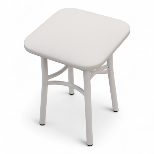 Табурет Классик Кожзам Белый/ Металл Белый Табурет Классик Кожзам Белый/ Металл Белый