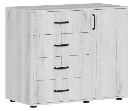 Монреаль Комод 4 ящ 1 дверь Дуб канадский Монреаль Комод 4 ящ 1 дверь Дуб канадский