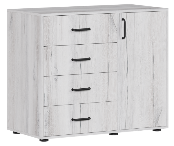 Монреаль Комод 4 ящ 1 дверь Дуб канадский Монреаль Комод 4 ящ 1 дверь Дуб канадский